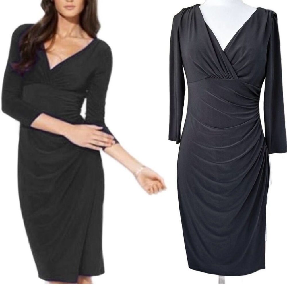 Lauren Ralph Lauren Black 3/4 Sleeve Dress